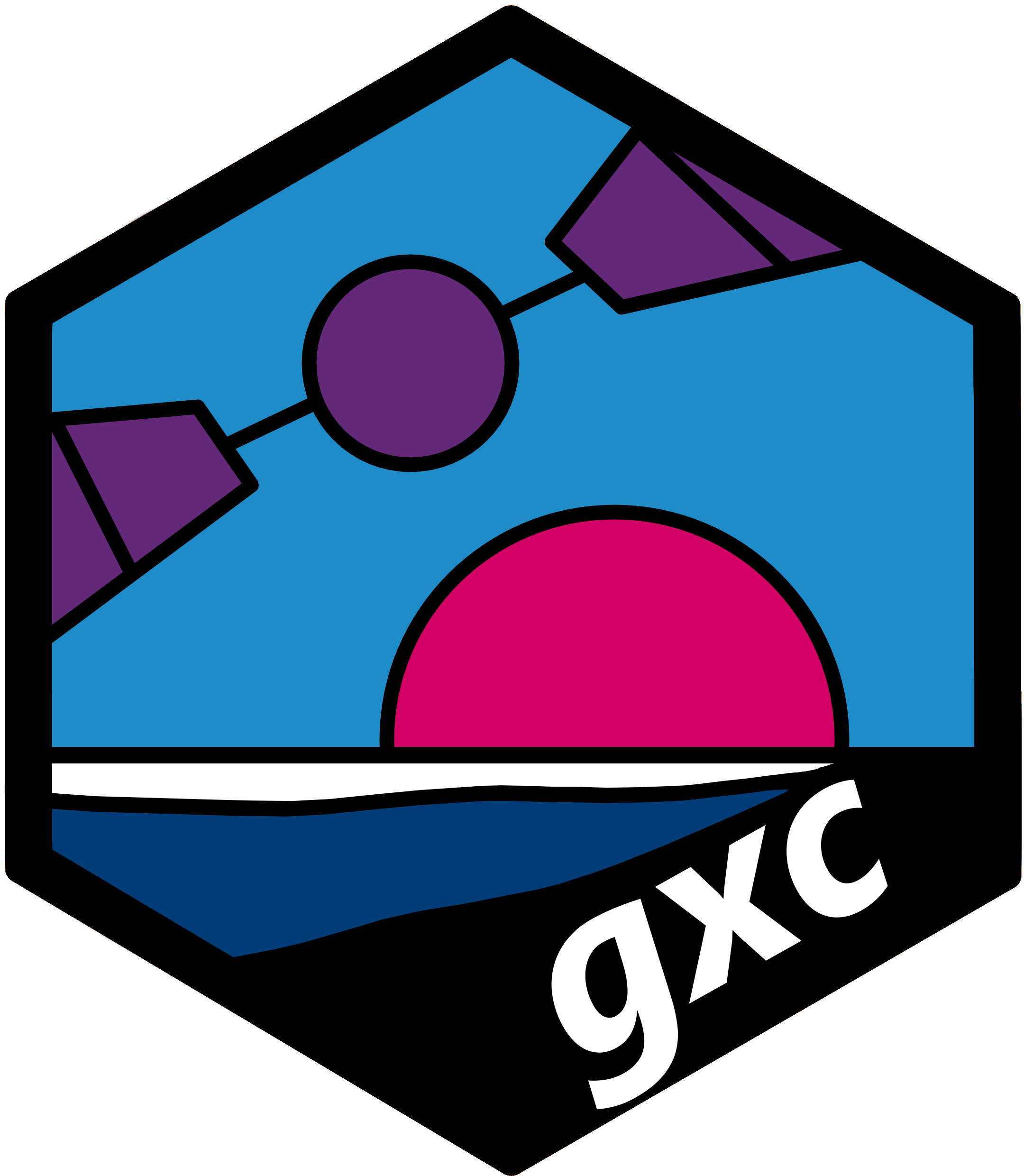 GxC Hex-Sticker